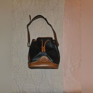 Alba Two-Tone Leather Bucket Bag Vintage